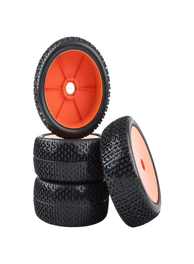 Rowiz 4pcs RC 1/8 Scale Off Road Car Buggy RC Tires and Wheels 17mm Hex Tyre for Typhon, Red - Image 1